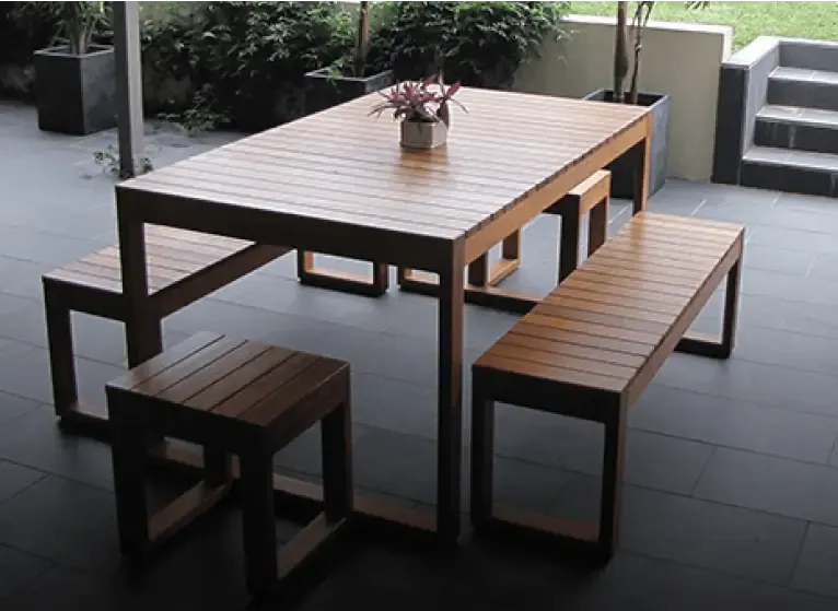 Weather proof outdoor furniture dining set by Urbanland Products